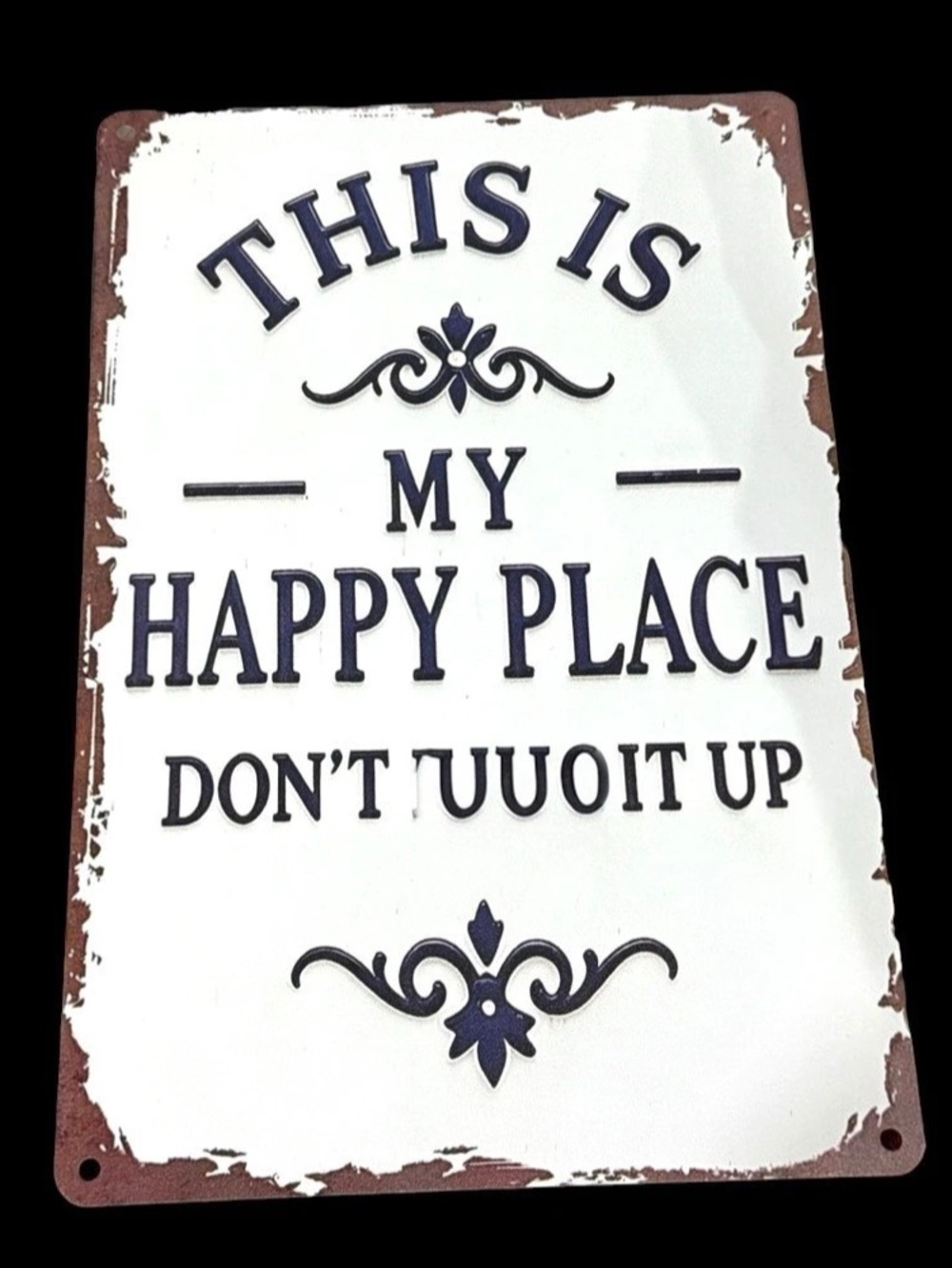 This Is My Happy Place Distressed Wall Sign